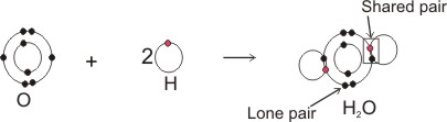 covalent bonding in water molecule